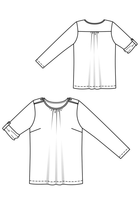 Pattern Straight-cut pullover with shoulder straps (Burda 2/2019, pattern number 125)