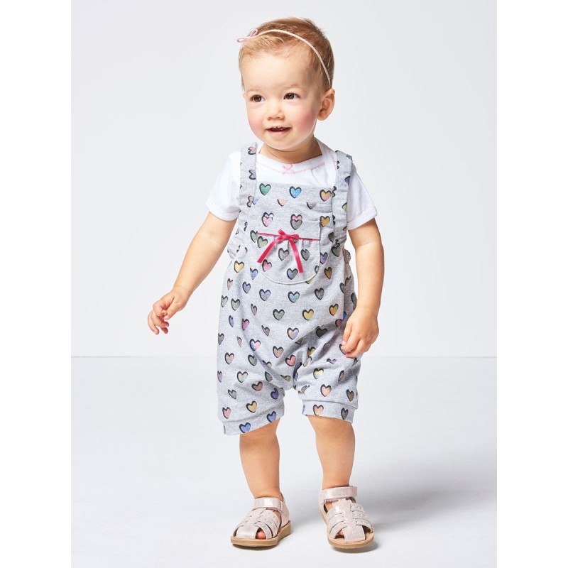 Pattern Semi-overalls short...