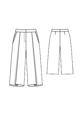 Pattern Pants length 7/8 (Burda 8/2015, pattern number 125 A)