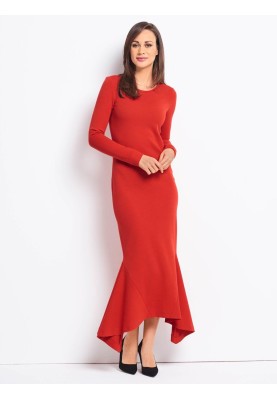 Pattern Knitted maxi dress with sewn-in wedges (Burda 2/2018, pattern number 6364 A)