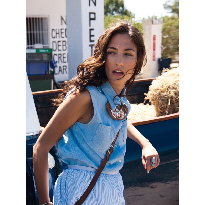 Выкройка Блузка джинсовая...