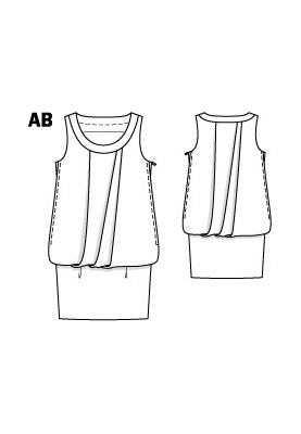 Викрійка Сукня літня із заниженою талією (Burda 6/2011, № викрійки 112 A)