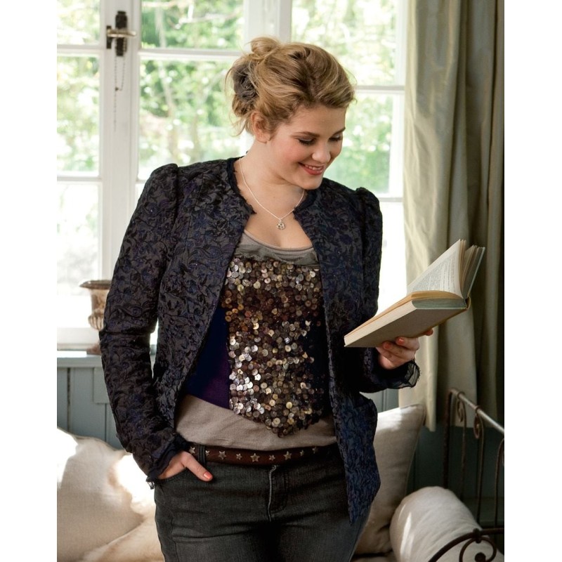 Pattern Silk jacket with...