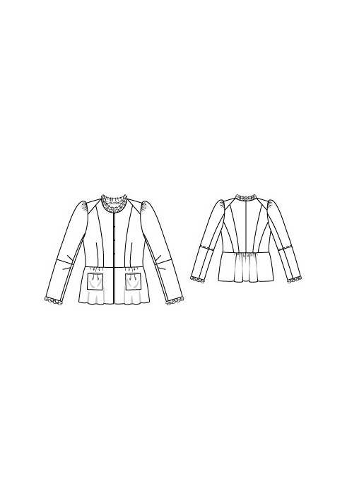 Pattern Silk jacket with basque (Burda 9/2012, pattern number 136)