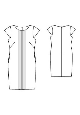 Pattern Sheath dress with decorative folds (Burda 8/2012, pattern number 143)