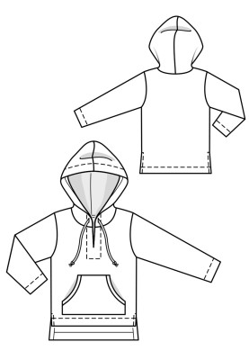 Pattern Anorak with hood and kangaroo pocket (Burda 7/2018, pattern number 129)