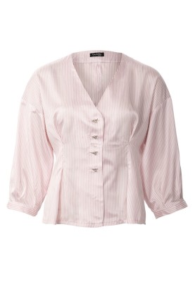 Pattern Blouse of a fitted cut with puffy sleeves (Burda 5/2019, pattern number 113 B)