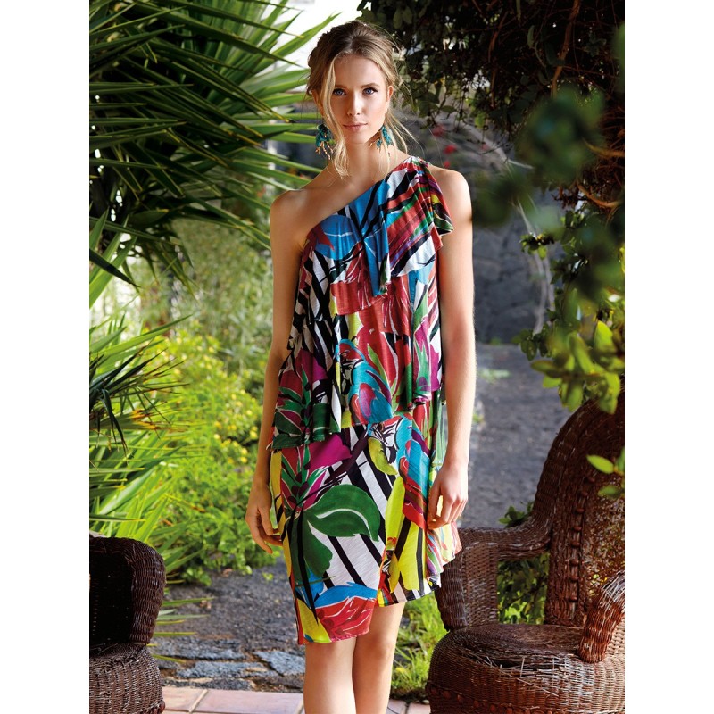 Pattern One shoulder dress...