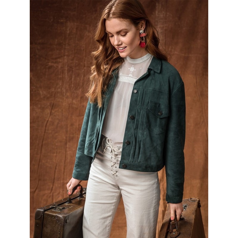 Pattern Suede jacket in...