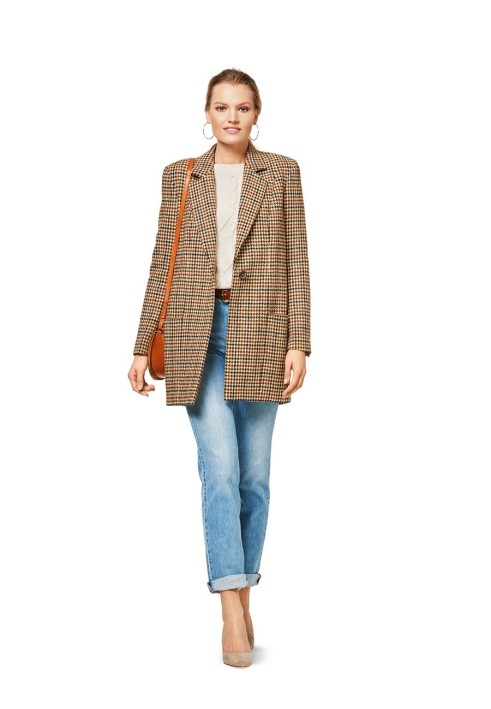 Pattern O-line jacket with large pockets (Burda 2/2017, pattern number 6463 A)