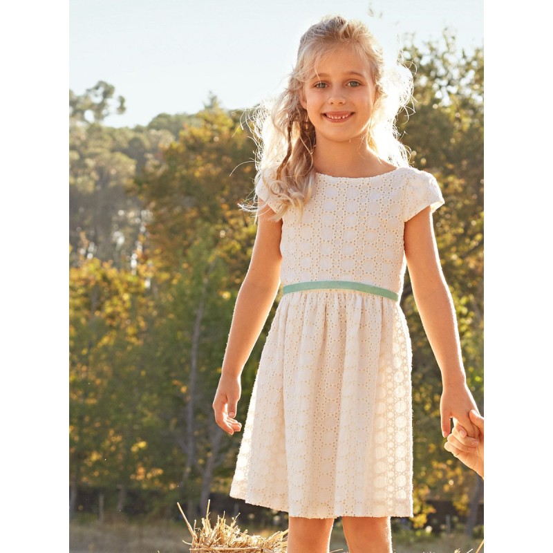 Pattern Lace dress with a...