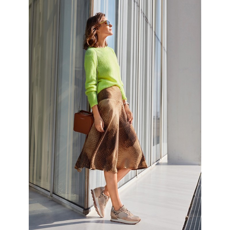 Pattern A-line skirt with a...