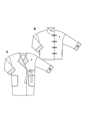 Выкройка Пальто широкого кроя из вязаного полотна (Burda 2/2019, № выкройки 6249 A)