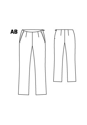 Pattern Straight-cut linen trousers without a belt (Burda 5/2012, pattern number 108 A)