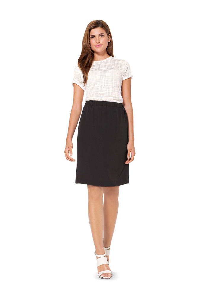 Pattern Straight skirt on an elastic belt (Burda 1/2014, pattern number 6937 A)