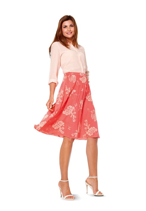 Pattern Straight skirt on an elastic belt (Burda 1/2014, pattern number 6937 A)