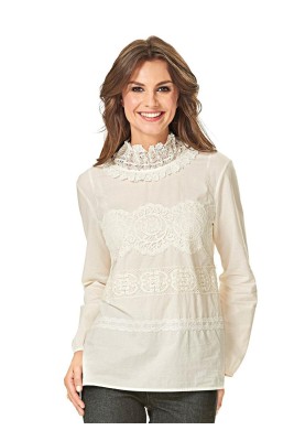 Pattern Silk blouse with lace inserts (Burda 2/2016, pattern number 6568 A)