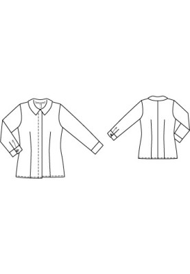 Pattern Slim fit shirt blouse with hidden fastening (Burda 5/2012, pattern no. 104)