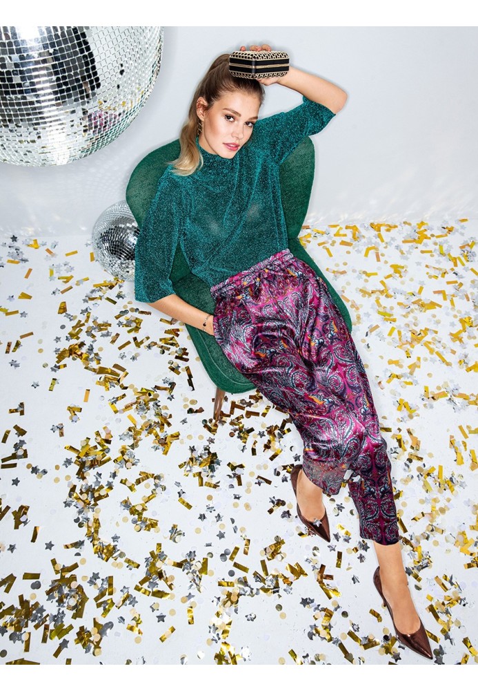 Pattern Silk trousers with an elastic waistband (Burda 1/2019, pattern number 103 B)