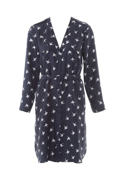 Pattern Shirt dress with invisible buttons (Burda 12/2015, pattern number 121 B)