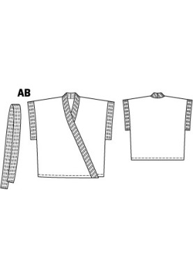 Выкройка Блуза кимоно с запахом (Burda 6/2011, № выкройки 121B)