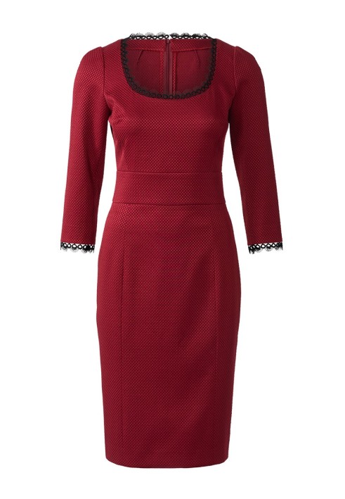 Pattern Sheath dress with wide sewn-in belt (Burda 1/2020, pattern no. 6223 A)