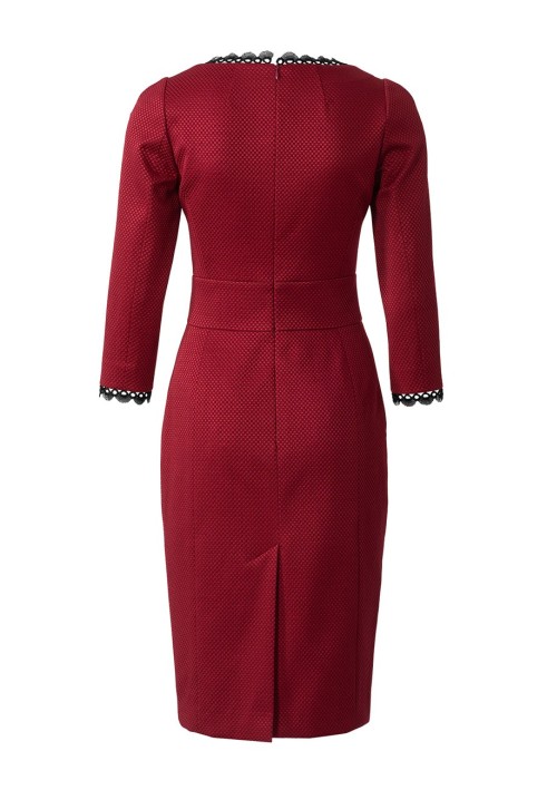 Pattern Sheath dress with wide sewn-in belt (Burda 1/2020, pattern no. 6223 A)