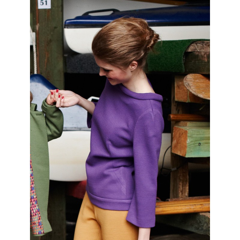 Pattern Pullover with short...