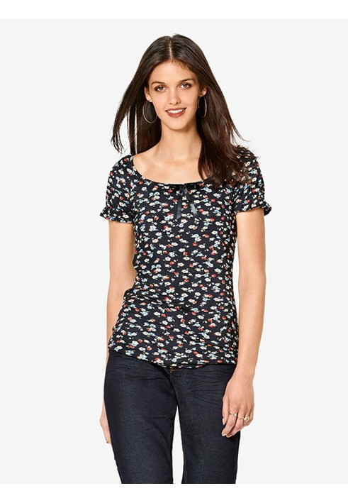 Pattern Knitted top with a wide neckline (Burda 1/2020, pattern number 6202 B)