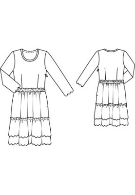 Pattern Linen dress with frills (Burda 6/2012, pattern number 122)