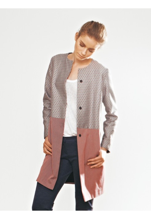 Pattern Jacquard combined coat (Burda 3/2012, pattern number 111)