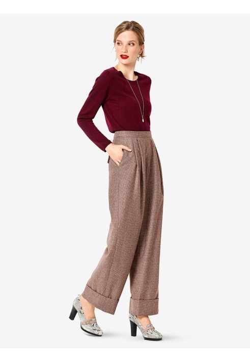 Pattern Marlene trousers with wide lapels (Burda 2/2019, pattern number 6286 A)