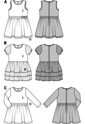 Выкройка Платье бархатное с пышной юбкой (Burda 2/2014, № выкройки 9427 A)