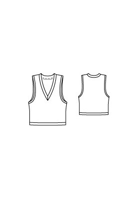 Pattern Vest made of knitted fabric (Burda 8/2012, pattern number 116)