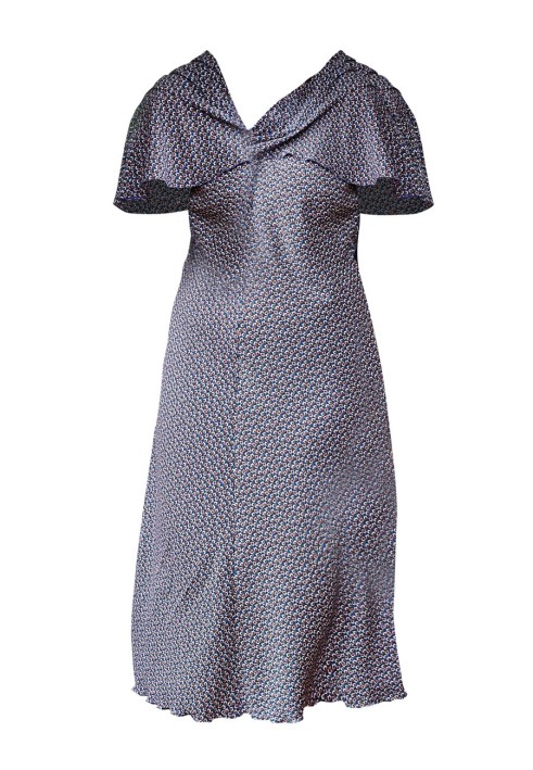 Pattern Dress with a scarf collar (Burda 8/2015, pattern number 127 V)