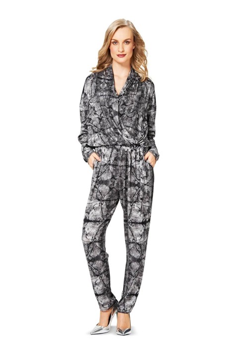 Pattern Knitted overalls with a smell (Burda 2/2015, pattern number 6702 B)