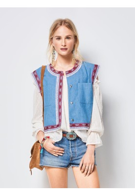 Pattern Denim vest in hippie style (Burda 1/2018, pattern number 6407 A)