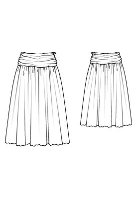 Pattern Batiste maxi skirt (Burda 4/2011, pattern number 111)