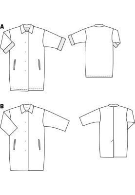 Выкройка Летнее пальто из батистового шитья (Burda 2/2011, № выкройки 112 A)