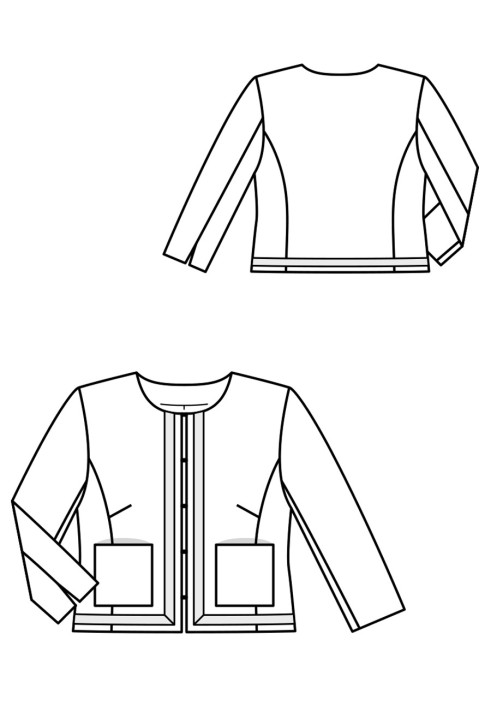 Викрійка Жакет короткий в стилі Шанель (Burda 6/2019, № викрійки 108 A)