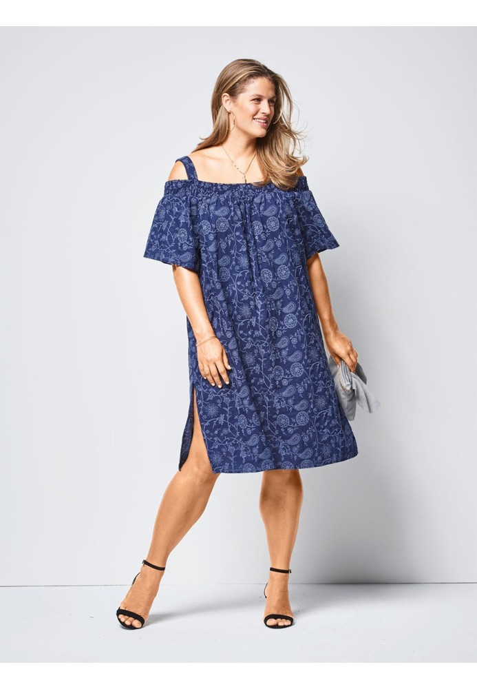 Pattern Dress with a flared silhouette on straps (Burda 1/2018, pattern number 6446 A)