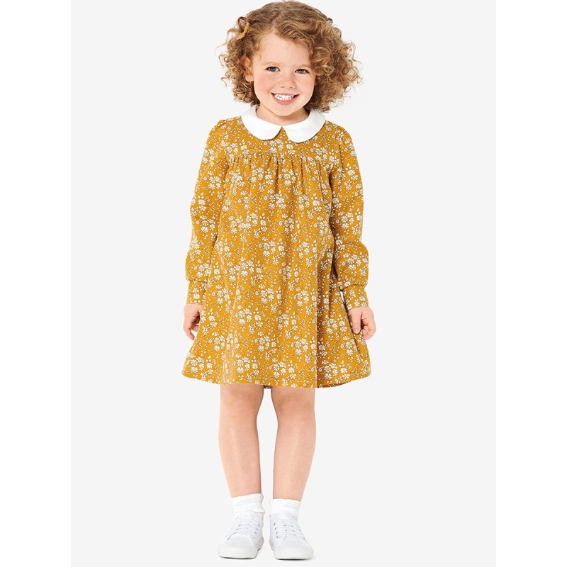 Pattern Dress with a flared...