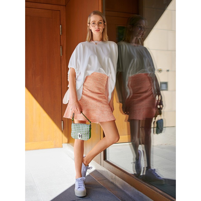 Pattern Mini skirt with a...