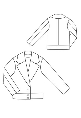 Pattern Jacket with a wide collar (Burda 11/2015, pattern number 115 A)