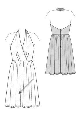 Pattern Dress in the style of Marilyn Monroe (Burda 1/2018, pattern number 6421 A)