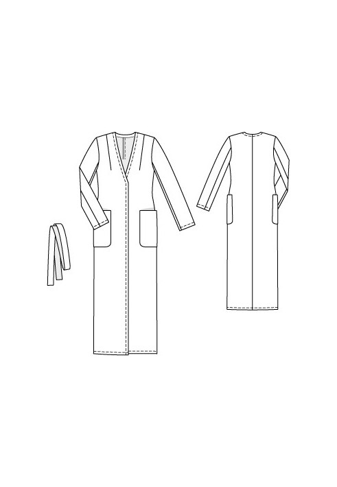 Pattern Long fitted silhouette robe (Burda 1/2012, pattern number 108)