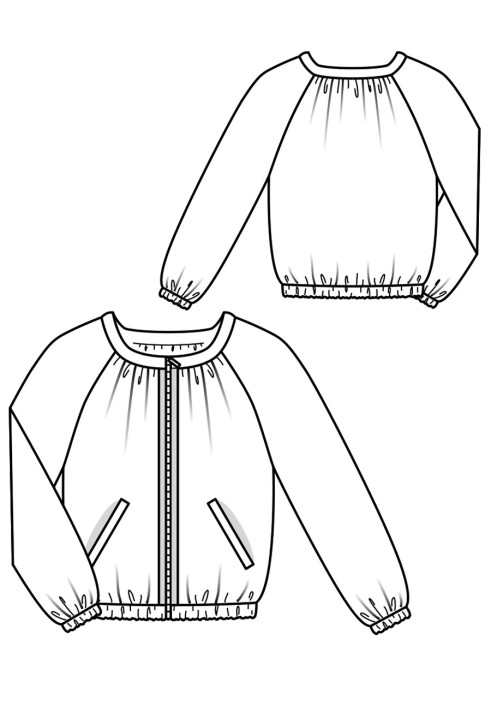 Выкройка Блузон с рукавами реглан (Burda 7/2017, № выкройки 104 A)