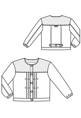 Викрійка Жакет короткий просторого крою (Burda 5/2018, № викрійки 101)