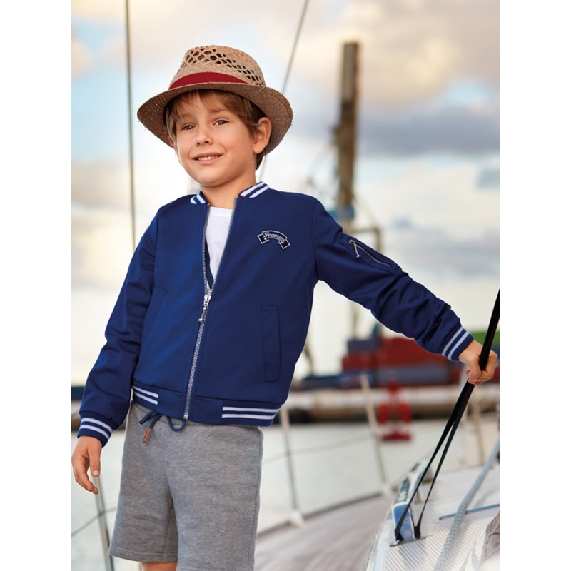 Pattern Bomber jacket with...