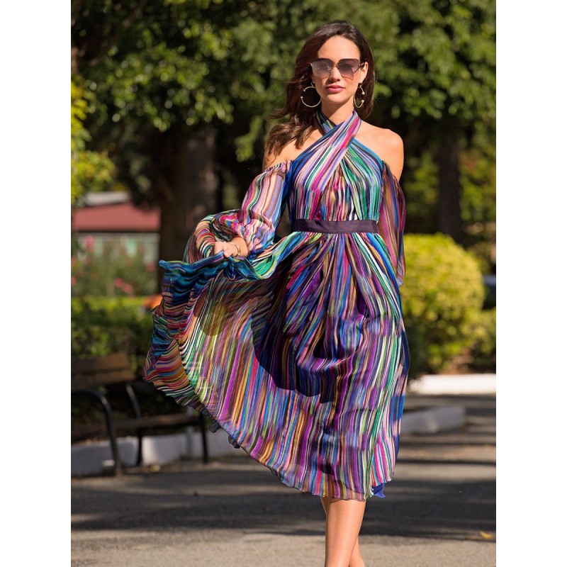 Pattern Dress with open...